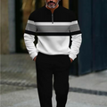 Men's Graphic Print Pullover & Pants Set – Street Style, Comfort Fit & Casual Look 👖